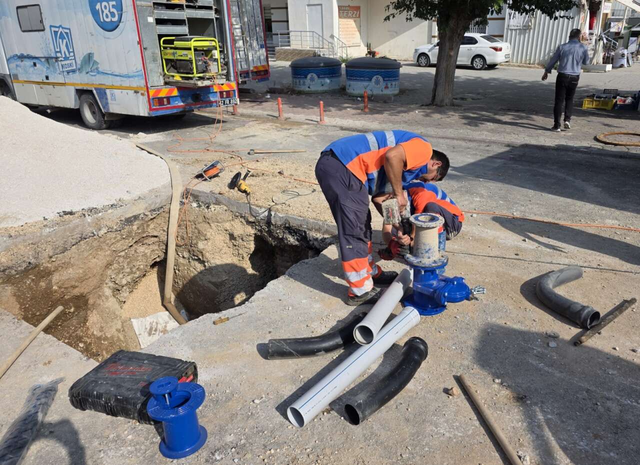 Konya’da 700’lük dev içme suyu hattı yenilendi 3